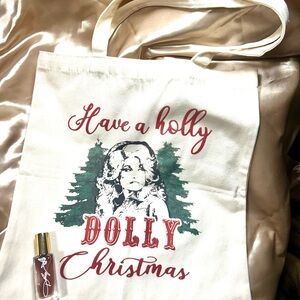 Dolly Parton Christmas Canvas Tote Bag - Tennessee Sunset Travel size & more